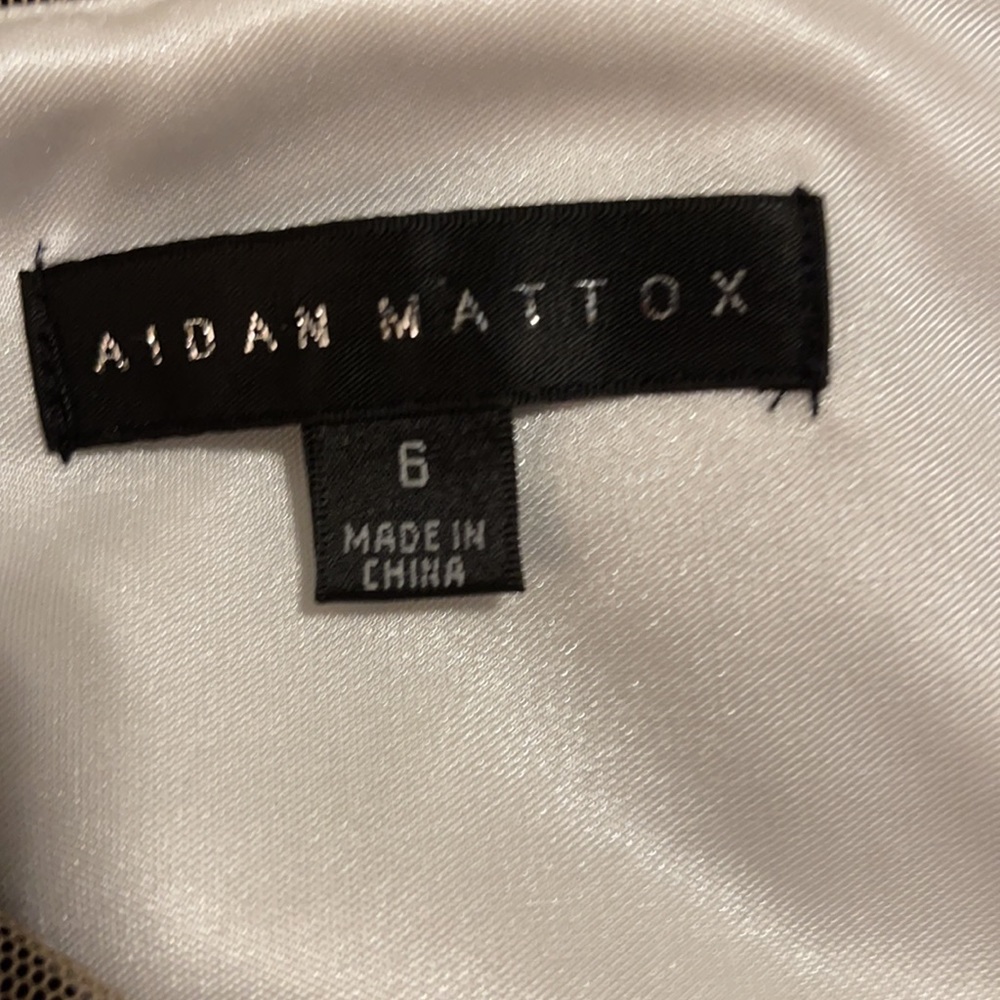 Aidan Mattox One-Shoulder Mesh Overlay Gown - Picture 6 of 9